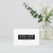 Moderne slanke doos - Elke kleur - Kortingsbon Kortingskaartje (Staand voorkant)