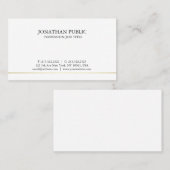 Moderne Slanke Duidelijke Stijlvolle Professionele Visitekaartje (Voorkant / Achterkant)