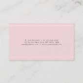 Moderne Slanke Glamour Plain Luxe Professioneel Visitekaartje (Achterkant)