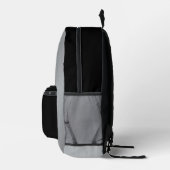 Moderne slanke grijs zilver gepersonaliseerde Init Bedrukte Rugzak (Rechts)