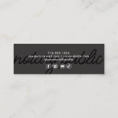 Moderne Slanke Notaris Zwart Grijs Goud Eenvoudig Mini Visitekaartje (Achterkant)