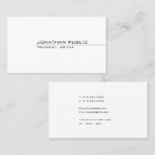 Moderne slanke Sjabloon Sophisticated Professional Visitekaartje (Voorkant / Achterkant)