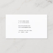Moderne slanke Sjabloon Sophisticated Professional Visitekaartje (Achterkant)