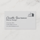 Moderne slanke Sophisticate Bold Charcoal Typograp Visitekaartje (Achterkant)