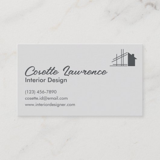 Moderne slanke Sophisticate Bold Charcoal Typograp Visitekaartje (Achterkant)