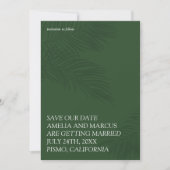 Moderne & Slanke Tropische Palmen Bewaar onze Datu Kaart (Voorkant)