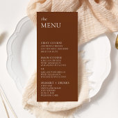 Moderne & Slanke Typografie Bruiloft Menu