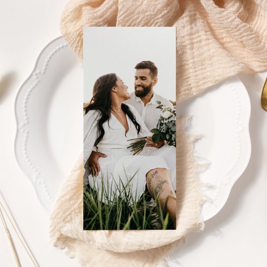 Moderne & Slanke Typografie Bruiloft Menu