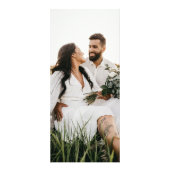 Moderne & Slanke Typografie Bruiloft Menu (Achterkant)