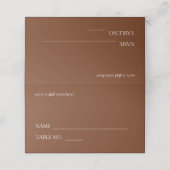 Moderne & Slanke Typografie Bruiloft Plaatskaartje (Buitenkant ongevouwen)