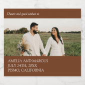 Moderne & Slanke Typografie Bruiloft Sparkling Wijnetiket (Enkel label)