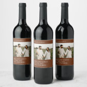 Moderne & Slanke Typografie Bruiloft Wijn Etiket (Flessen)