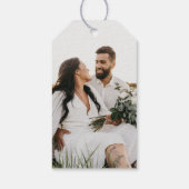 Moderne & Slanke Typografie Couple's Shower Cadeaulabel (Achterkant)