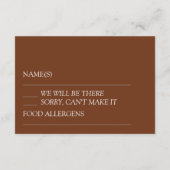 Moderne & Slanke Typografie RSVP Informatiekaartje (Achterkant)