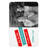 Moderne Slant sparen de Magneet van de Datum (Rood (Verticaal)