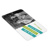 Moderne Slant sparen de Magnet van de Datum (Aqua/ Magneet (Rechterzijde)