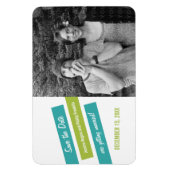 Moderne Slant sparen de Magnet van de Datum (Aqua/ Magneet (Verticaal)