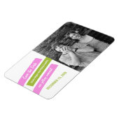 Moderne Slant sparen de Magnet van de Datum (Roze/ Magneet (Linkerzijde)