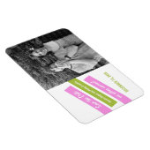 Moderne Slant sparen de Magnet van de Datum (Roze/ Magneet (Rechterzijde)