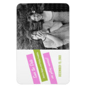 Moderne Slant sparen de Magnet van de Datum (Roze/ Magneet (Verticaal)