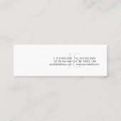 Moderne slaperige elegante monogram platina Trendy Mini Visitekaartje (Achterkant)