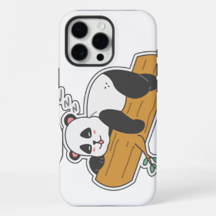 Moderne Slaperige Waterverf Panda op Boom iPhone 16 Pro Max Hoesje