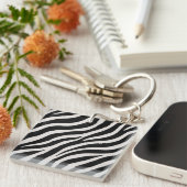 Moderne Sleutelhanger met Zebraprint Stijlvol Acce (Voorkant Rechts)
