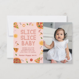 Moderne Slice Baby, geboortedag bedankt