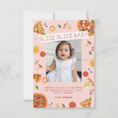 Moderne Slice Baby, geboortedag bedankt (Voorkant)