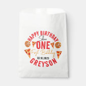 Moderne Slice Baby Pizza 1e verjaardag Bedankzakje (Voorkant)