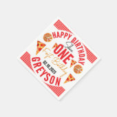 Moderne Slice Baby Pizza 1e verjaardag Servet (Hoek)