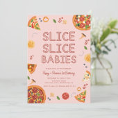 Moderne Slice Baby Twins Birthday Kaart (Staand voorkant)