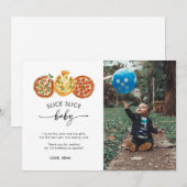 Moderne Slice Baby Verjaardag Bedankkaart (Voorkant / Achterkant)