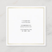 Moderne, slimme design professionele, elegante Gol Vierkante Visitekaartje (Achterkant)