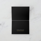 Moderne Slingerlichtjes, Witte & Gouden Bruiloft Bedankkaart (Binnen)