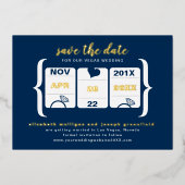 Moderne Slot Machine Weddenschap Save the Date Fol Folie Uitnodiging (Voorkant)
