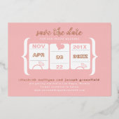 Moderne Slot Machine Weddenschap Save the Date Fol Folie Uitnodiging (Voorkant)