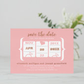 Moderne Slot Machine Weddenschap Save the Date Fol Folie Uitnodiging (Staand Voorkant)