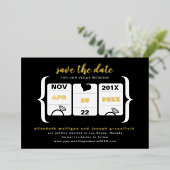 Moderne Slot Machine Wedding Save the Date Folie Folie Uitnodiging (Staand Voorkant)