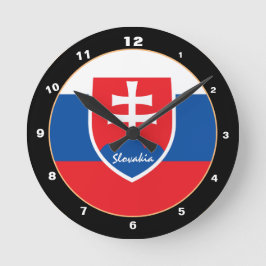 Moderne Slowaakse vlag & Slowaakse thuis / ontwerp Ronde Klok