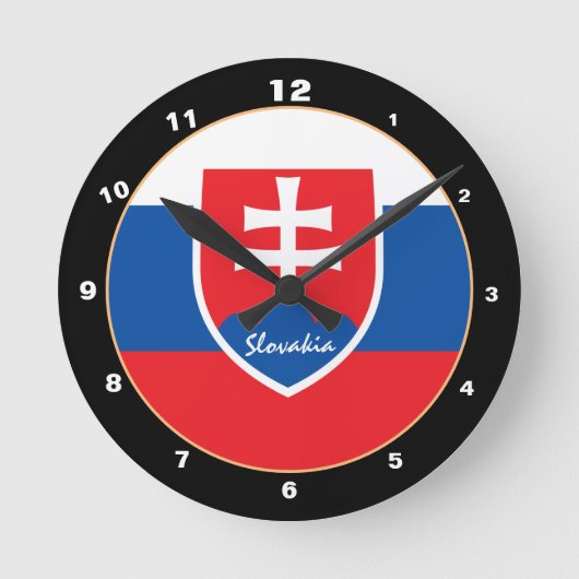 Moderne Slowaakse vlag & Slowaakse thuis / ontwerp Ronde Klok (Voorkant)