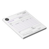 Moderne Small Business Factuur Sales Receipt Paars Notitieblok (Schuin)