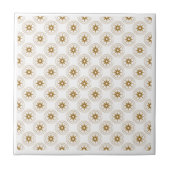 Moderne Small Gold Star Medallion Pattern Tegeltje (Voorkant)
