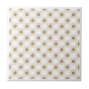 Moderne Small Gold Star Medallion Pattern Tegeltje