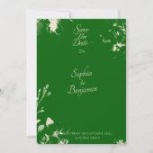 Moderne Smaragd & Champagne Minimal Bewaar de Datu Kaart (Voorkant)