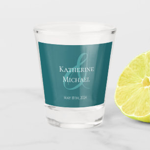 Moderne Smaragd en Wit-Bruiloft-Geld/schot Dans- Shot Glas