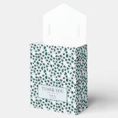 Moderne Smaragd Terrazzo & Confetti Bedankdoosjes (Geopend)