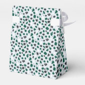 Moderne Smaragd Terrazzo & Confetti Bedankdoosjes (Achterkant)