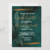 moderne smaragdgroen en bladeren bachelor kaart (Voorkant)