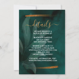 moderne smaragdgroen en bladeren Behuizing Kaart